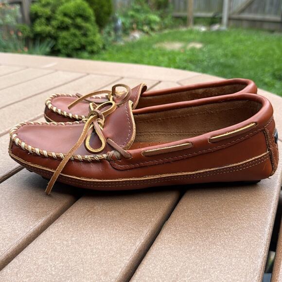 Minnetonka Moccasins 946 - Men's Driving Moccasin - Chestnut Lariat D 7.5 - Picture 1 of 6